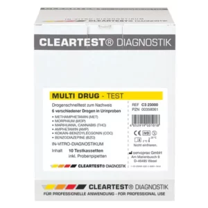 Cleartest Multi Drug Drogentest 6-Fach-Kassetten – Bild 1