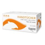 Einmalhandtücher Tapira Plus 24,5cm x 21 cm, 4000 Tücher, 2-lagig, V-Falzung